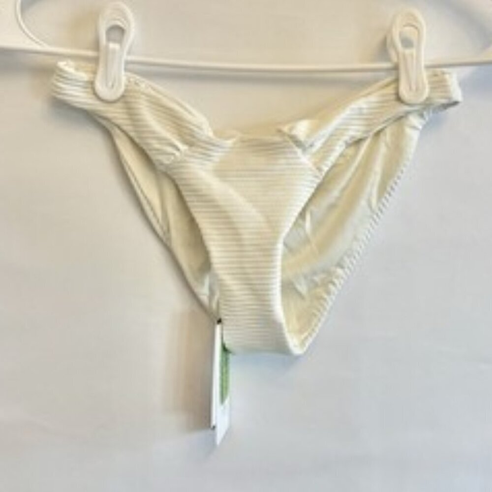 L Space Women’s White Hipster Bikini Bottom Size XS